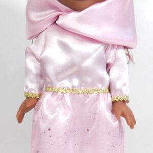 Poupée musulmane "Chifa" parlante - version africaine de luxe - Vêtement rose