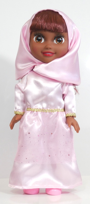 Poupée musulmane "Chifa" parlante - version africaine de luxe - Vêtement rose